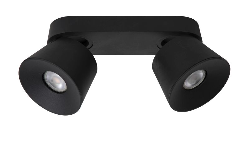 Lucide TRIGONO - Stropné bodové svietidlo - 2xGU10 - Čierne